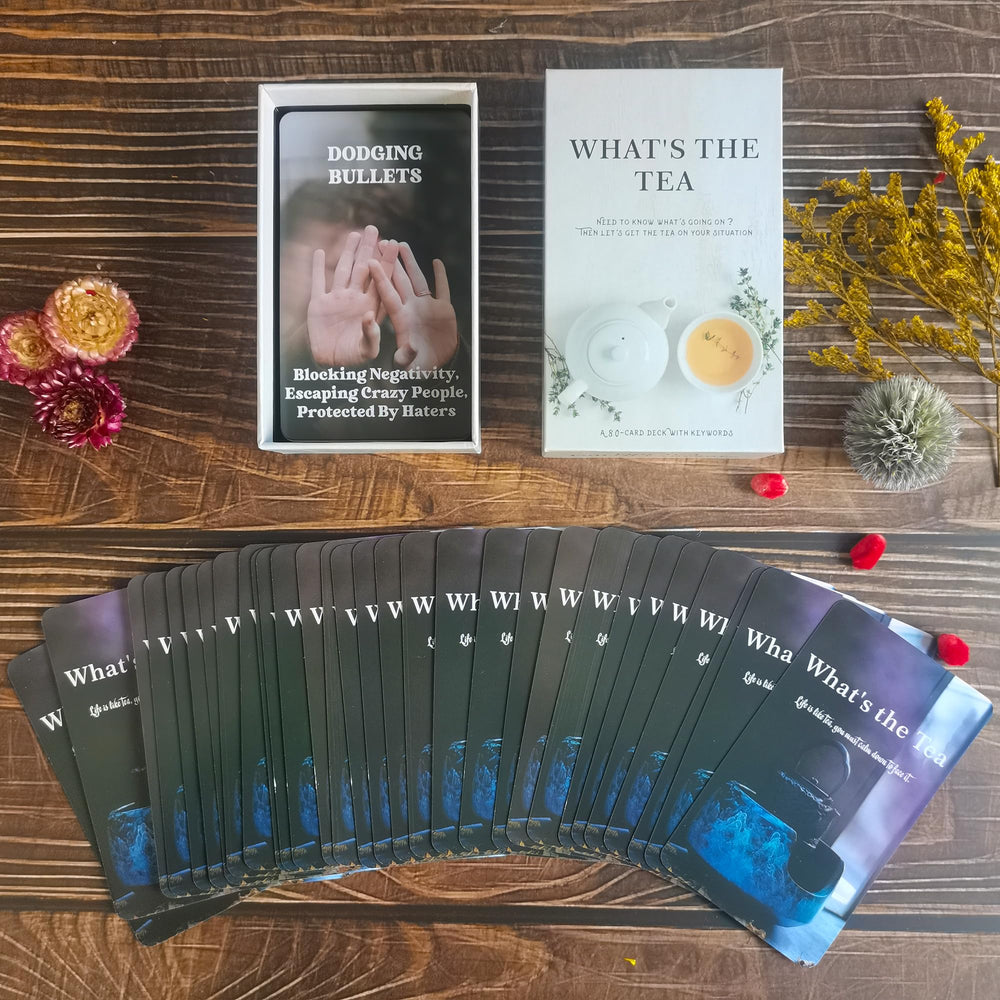 GZXINKE What's The Tea? travel-friendly deck for on-the-go readings.