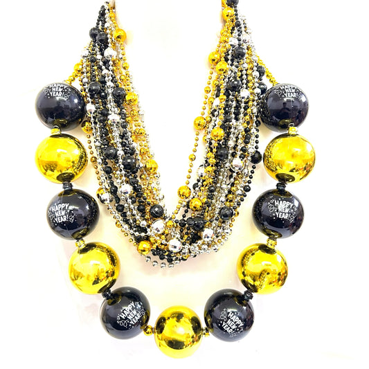 GZYSSL Happy New Year jumbo bead necklace for festive selfies and party decor.