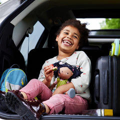 HABA Cari green dress removable, easy dressing for toddlers.