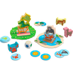 HABA My Very First Games Animal Upon Animal Junior green meadow tile supports cooperative play.