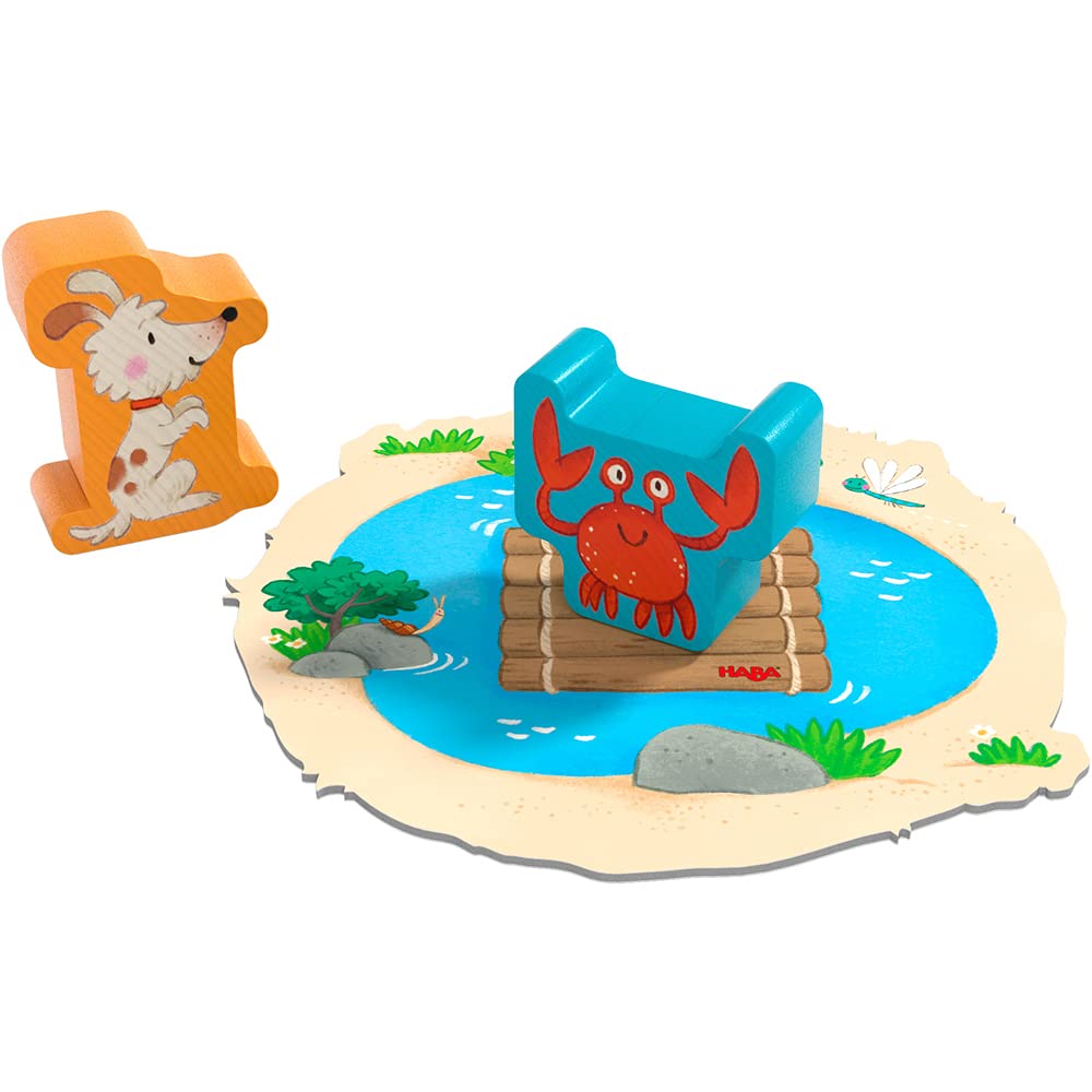HABA My Very First Games Animal Upon Animal Junior sun tiles brighten play and patterns.