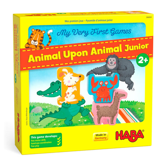 HABA My Very First Games Animal Upon Animal Junior wooden animals for stacking fun.