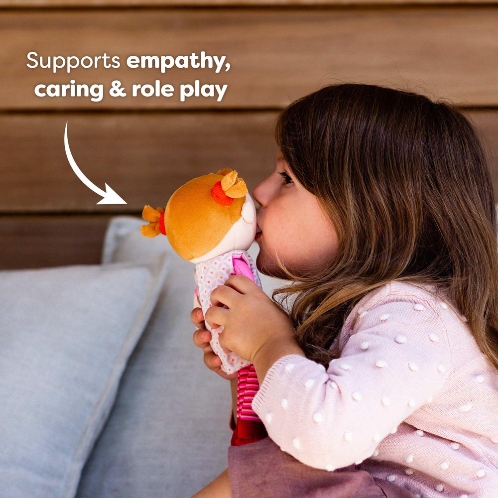 HABA Roya perfect-first-baby-doll supports gentle caregiving and imaginative play.