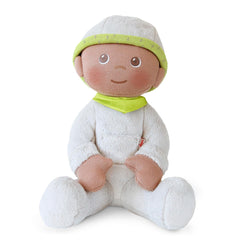 HABA Snug Up Ollie doll cuddle time emphasizes soft plush for hugs