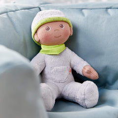 HABA Snug Up Ollie doll soft plush invites warm snuggles
