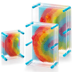 Hacaroa 3D Pin Art large rainbow frame showcasing vibrant color patterns