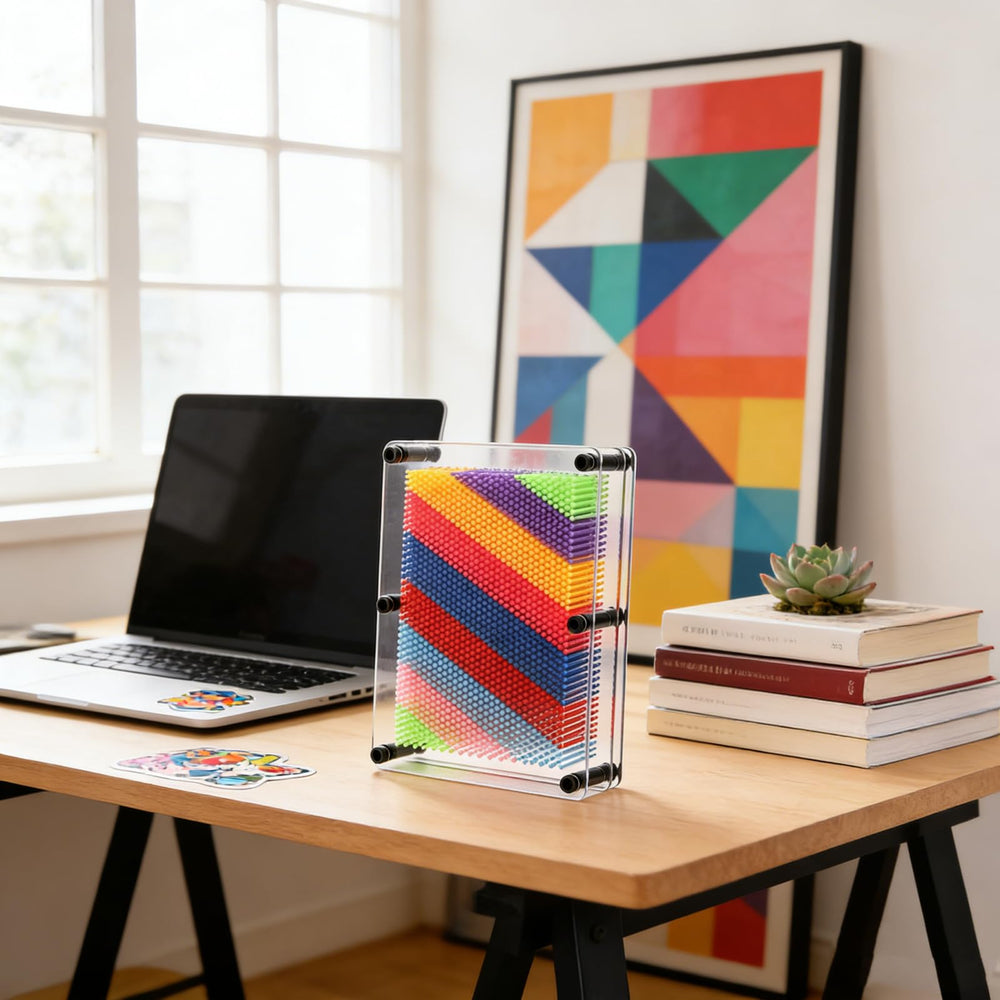 Hacaroa pin art board desk decor for creative moments.