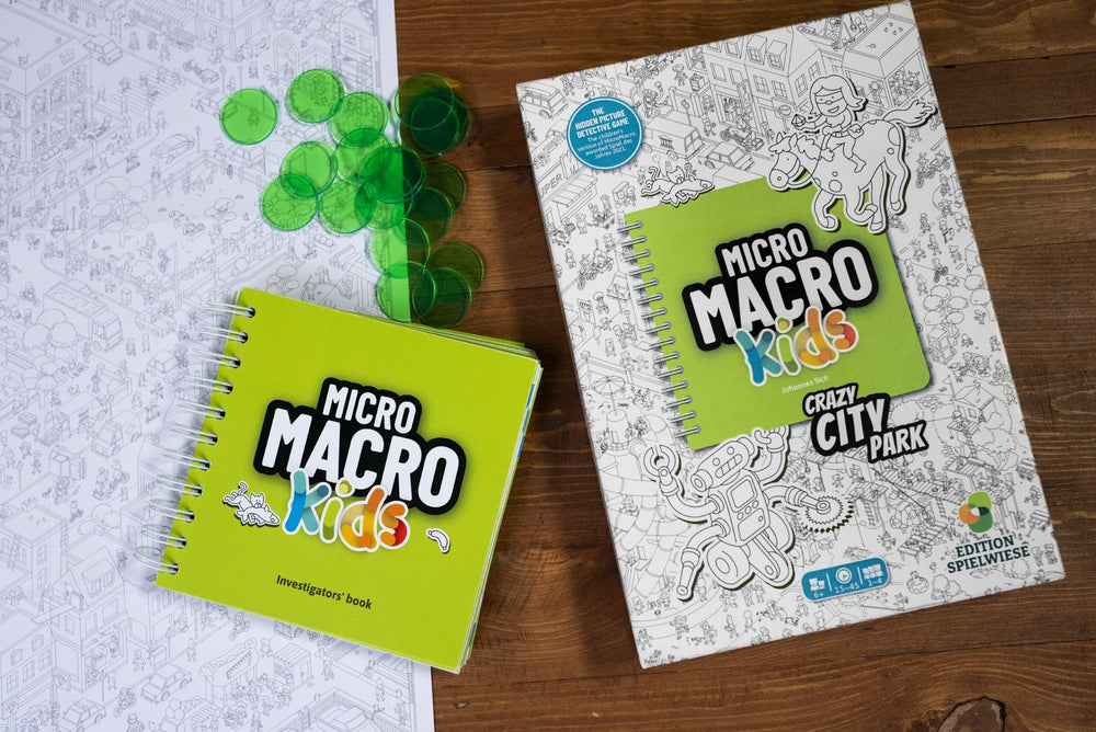 Hachette MicroMacro Kids colorable park map extends cooperative play.