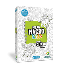Hachette Boardgames MicroMacro Kids Crazy City Park map scene supports family detective play.