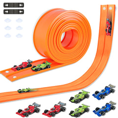 HACOCOLA 15ft double-sided track orange for versatile racing play indoors or outdoors.
