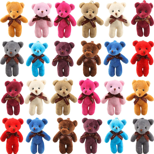 Haconba mini teddy bear 4.7 inch keychain plush for cute, portable decor