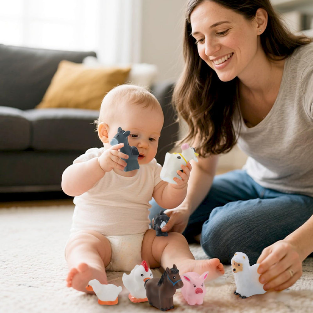 HAFTIK farm cow toy invites caring pretend care routines and cooperative play