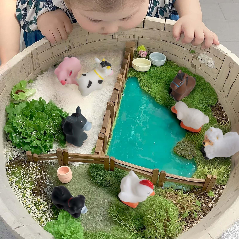 HAFTIK sheep toy encourages gentle nurturing scenes and classroom style learning moments