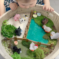 HAFTIK sheep toy encourages gentle nurturing scenes and classroom style learning moments