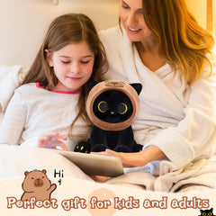 Removable capybara hood on Hagusahuo plush for versatile play.