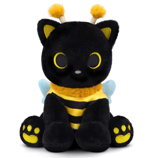 Hagusahuo Cat Bee Plush wearing a bee costume, cozy cuddle buddy for kids