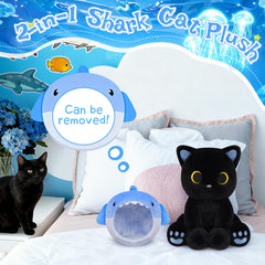 Hagusahuo kawaii plush inspires creative play as cat-to-shark costume
