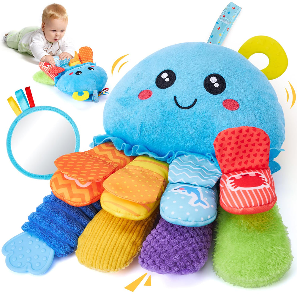 hahaland 15in1 tummy-time toy teether closeup helps soothe gums and promotes grasping