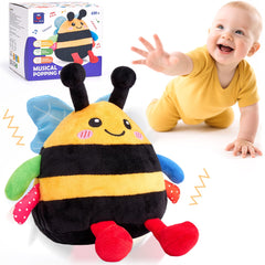 Hahaland baby bee toy dances with music to engage curious babies.