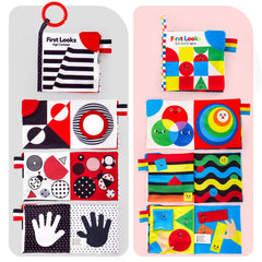 Hahaland Baby Books teach color and shape recognition with engaging patterns and emotions.