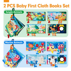 Hahaland baby books crinkly pages stimulate auditory and visual curiosity