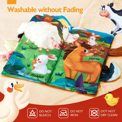 hahaland baby books non-toxic fabric with safe chewing-friendly design