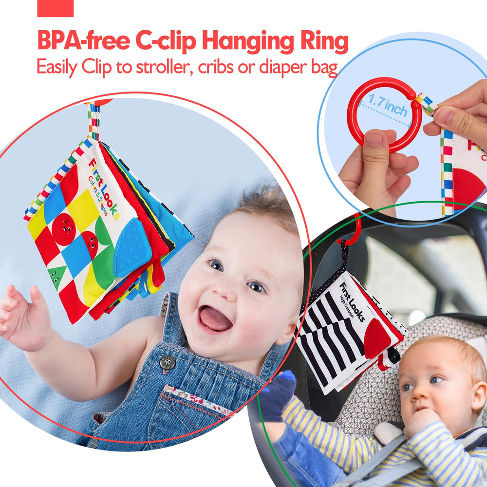 Hahaland 2-pack set includes a clip for stroller or carseat attachment on the go.