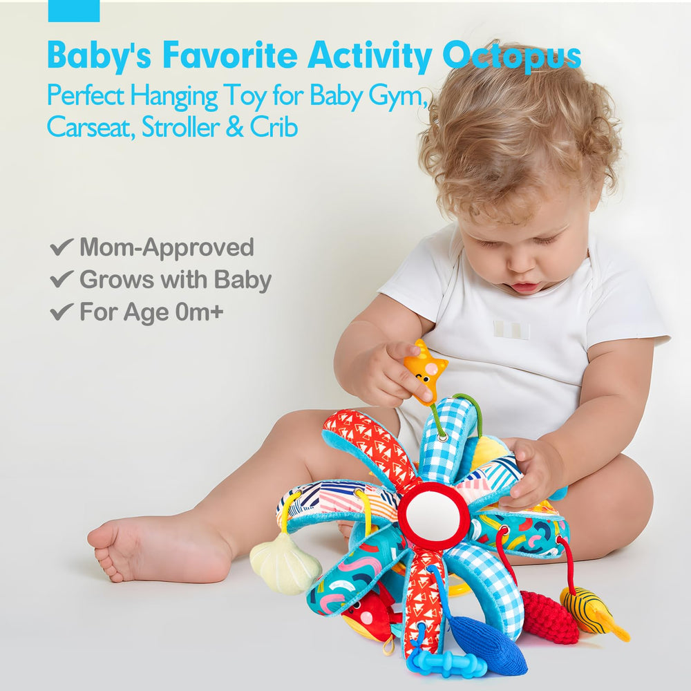 hahaland baby gym attachment adds sensory play on a playmat