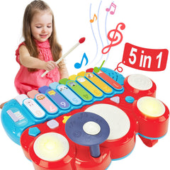 Hahaland baby musical toy piano-keyboard enhances early rhythm and coordination