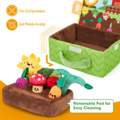 Hahaland Sensory Garden mirror plush helps self-discovery and social cue learning.