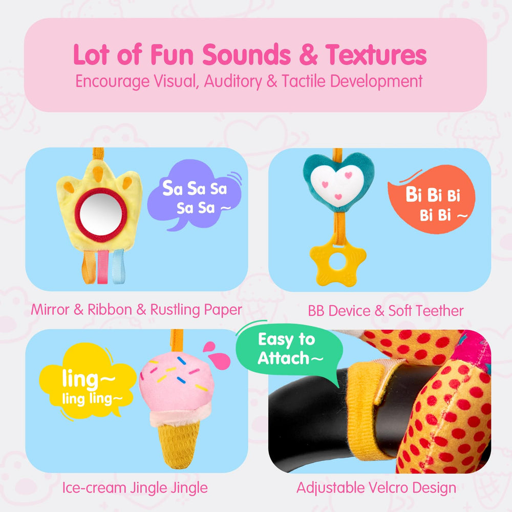 hahaland heart plush squeak toy for interactive baby play