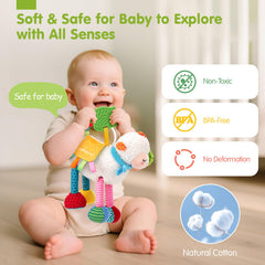 Hahaland soft plush materials feel gentle on tiny hands and skin.