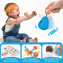 hahaland gym bag mirror supports self-recognition during tummy time