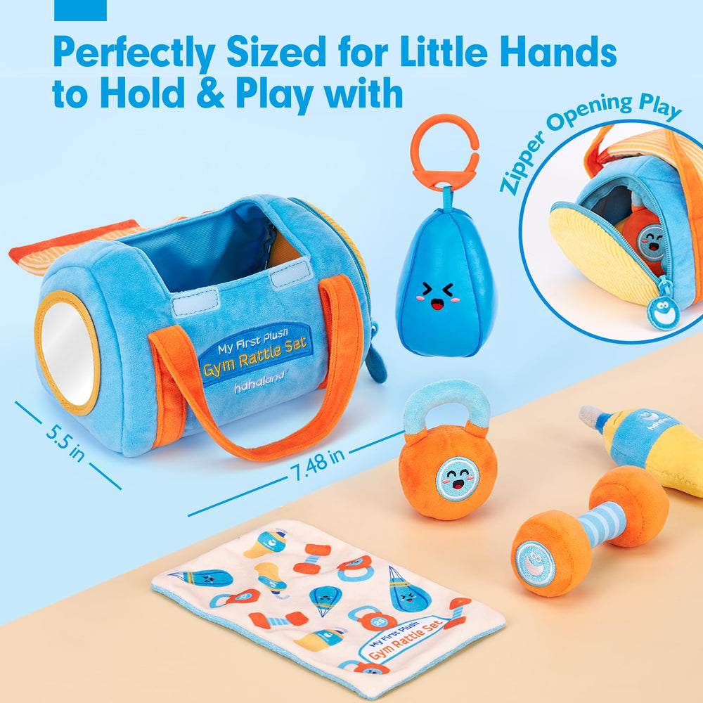 hahaland hanging punching bag rattle adds motion and curiosity during supervised play