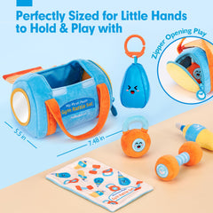 hahaland hanging punching bag rattle adds motion and curiosity during supervised play