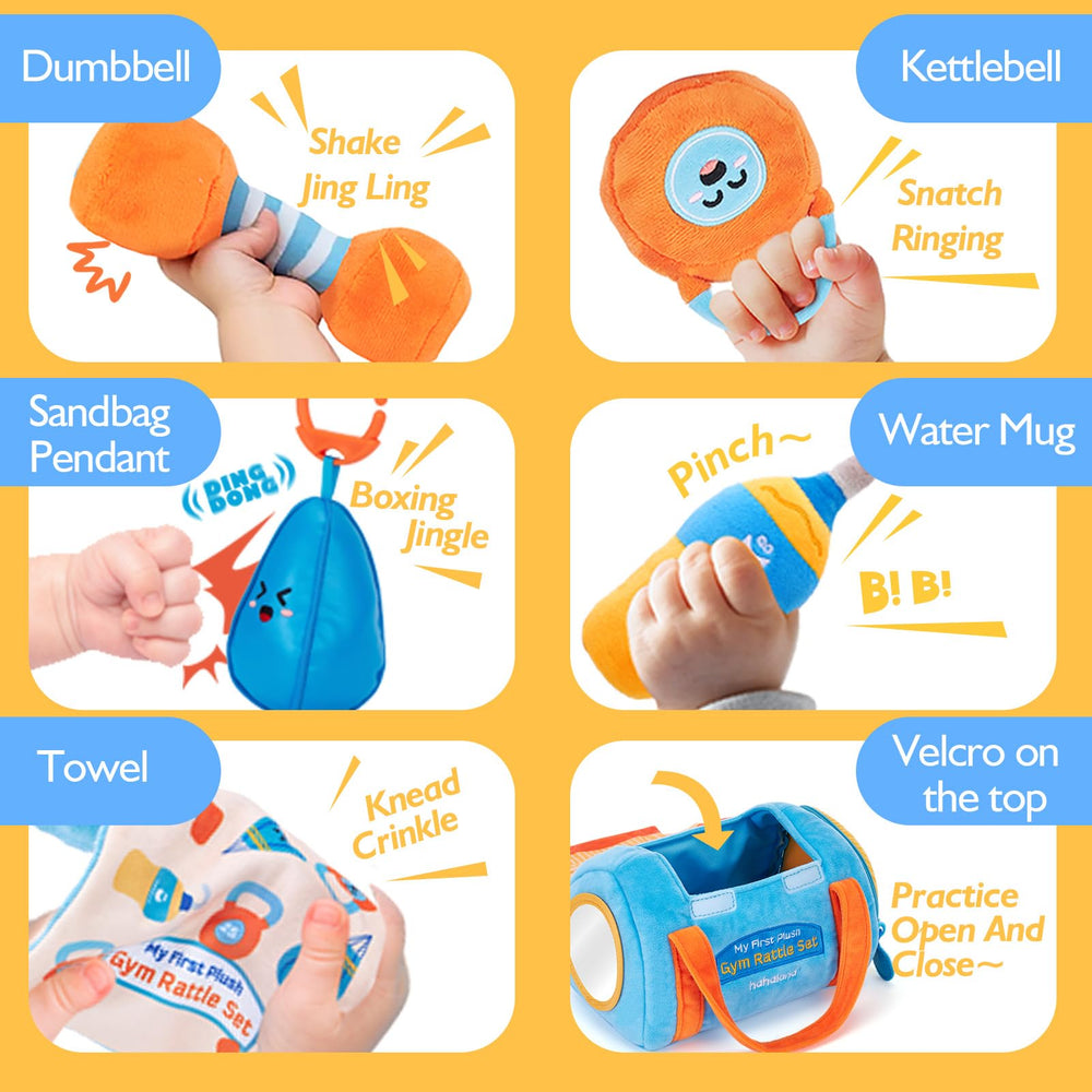 hahaland squeaky water bottle squeaks during play, stimulating auditory awareness