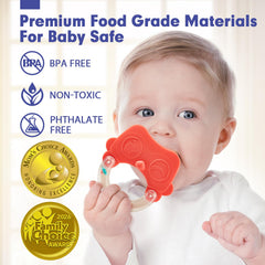 Hahaland teether with keys design promotes tactile exploration and soothing gums