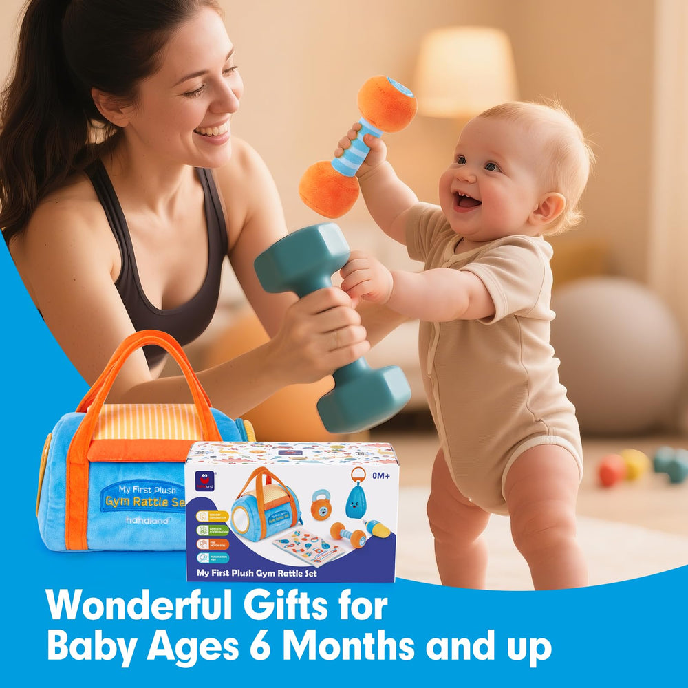hahaland baby gym set aids safe, on-the-go play at home, car, or park
