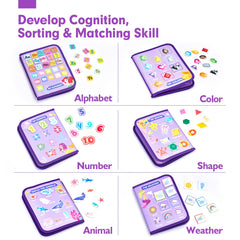 Hahaland Busy Board shapes colors animals panel enhances recognition skills