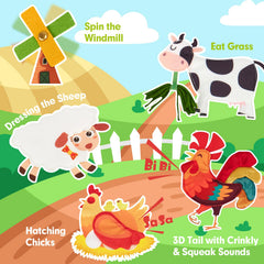 Hahaland Busy Board windmill spins to boost tactile exploration.