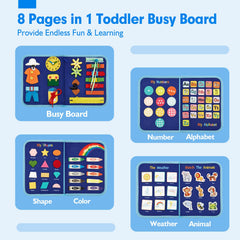 Hahaland Busy Board zippers and snap toys enhance hand-eye coordination on the go