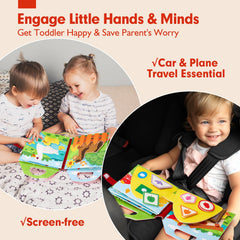 hahaland Busy Book vegetable matching page for hands-on learning