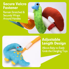 Hahaland detachable plush toys for stroller, crib, and more