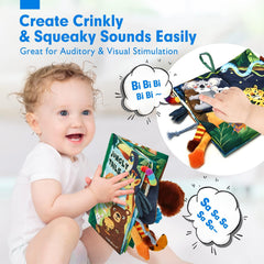 hahaland closed-design hanging strap keeps playthings securely attached.
