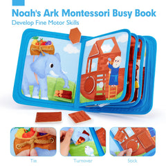 Hahaland Noahs Ark Busy Book animal puzzle for motor skills