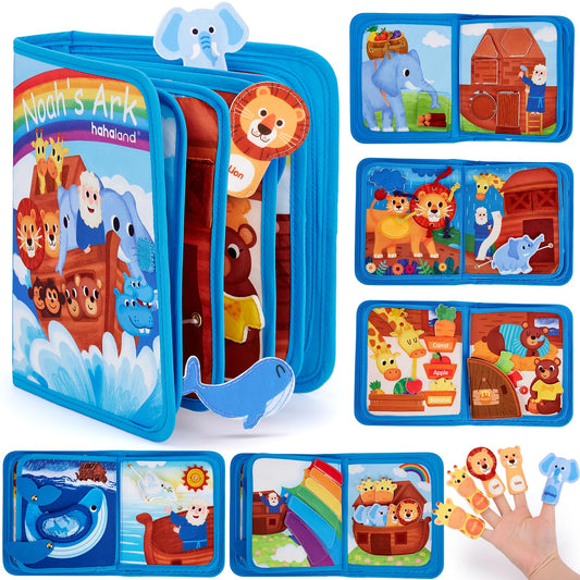 Hahaland Noahs Ark Busy Book cover inviting hands-on exploration