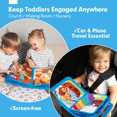 Hahaland Noahs Ark Busy Book crinkle pages for auditory stimulation