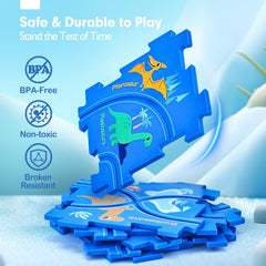Hahaland Puzzle Racer durable ABS plastic ensures lasting family play