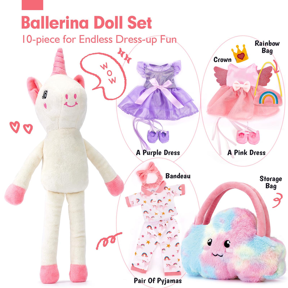 Hahaland unicorn dress-outfits set, outfit one for imaginative styling.