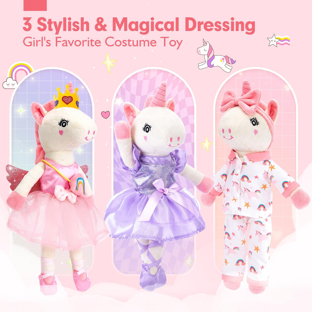 Hahaland unicorn dress-outfits set, outfit three for imaginative styling.